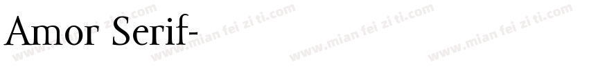 Amor Serif字体转换